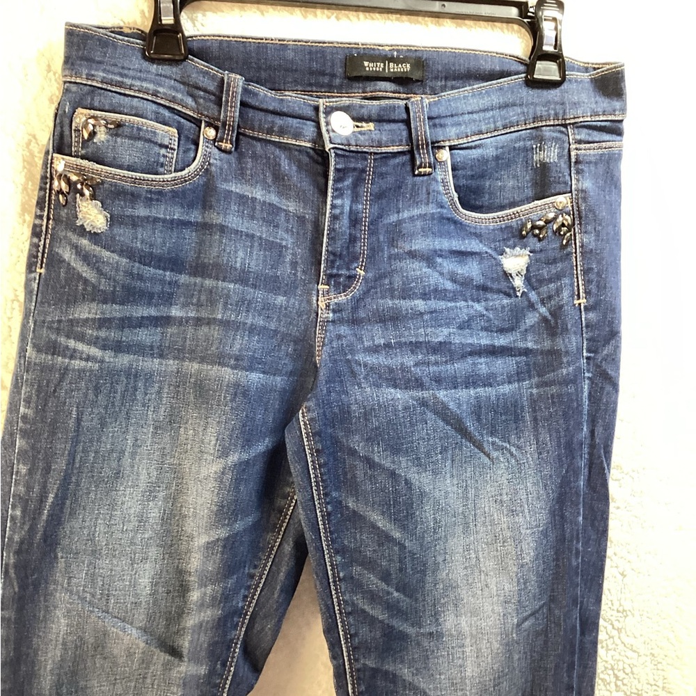 White House, Black market skinny leg jeans dark denim like new size 6 regular
